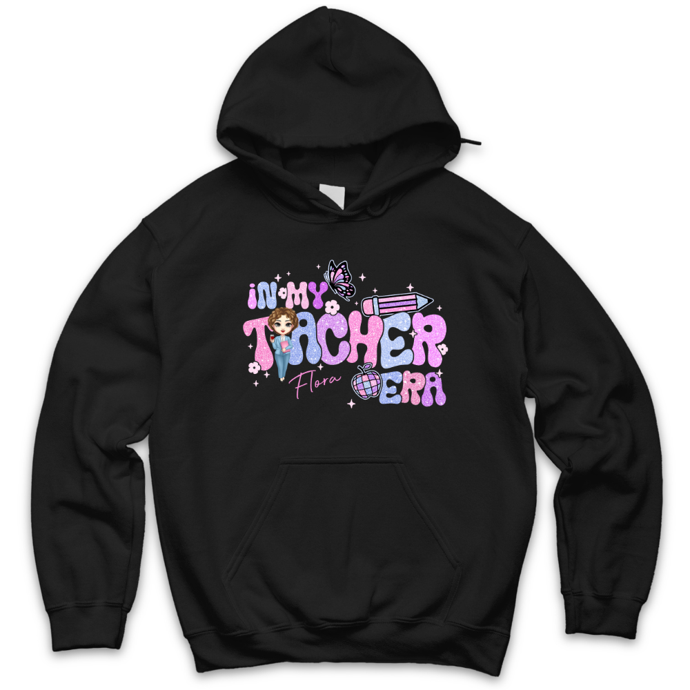 Personalized In My Teacher Era Glitter T-shirt - Teacher Gift