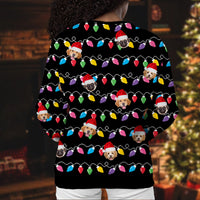 Thumbnail for Personalized Ugly Christmas Sweater - Christmas Gift For Pet Lovers - Funny Face Photo Christmas Lights