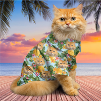 Thumbnail for Personalized Tropical Face Photo Hawaiian Shirt, Matching Shirt For Dog Cat Lovers