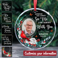 Thumbnail for Personalized Christmas Decorative Glass Ornament - Family Memorial Gift - I'm Always with you