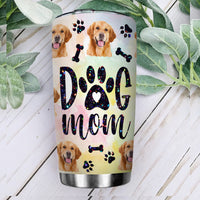 Thumbnail for Glitter Dog Mom With Photos Tumbler, Dog Lover Gift