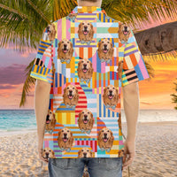 Thumbnail for Personalized Colorful Art Pattern Face Photo Hawaiian Shirt, Summer Gift For Dog Cat Lovers