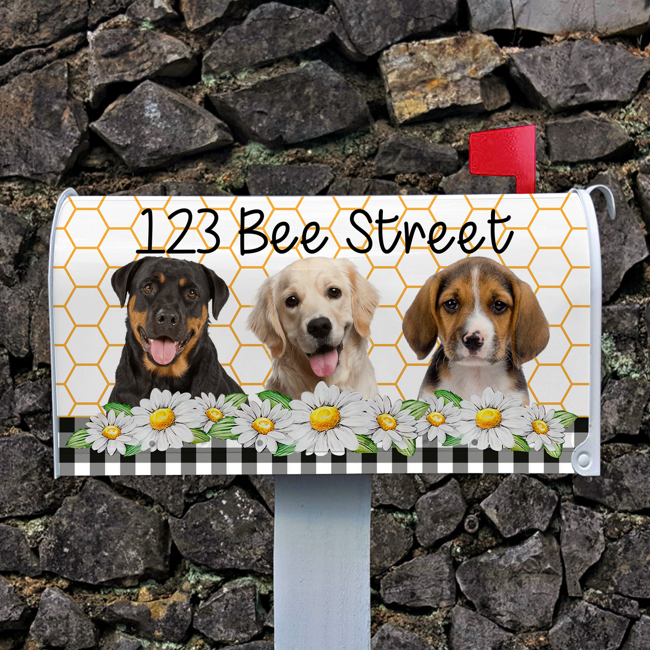 Custom Dog Cat Photos Welcome To Our Home Mailbox Cover, Pet Lover Gift