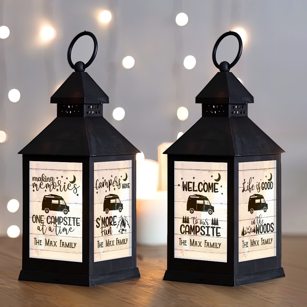 Custom Making Memories One Campsite Camping Lantern II, Gift For Camper