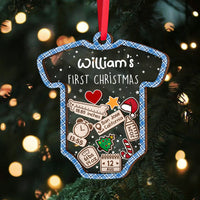 Thumbnail for Baby's First Christmas Ornament, Baby 1st Christmas Ornament, Custom Baby Name, Custom Newborn Gift, 4D Shake Babies Ornament, Baby Keepsake