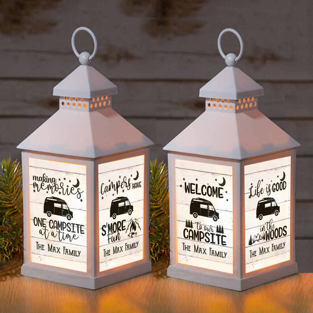 Custom Making Memories One Campsite Camping Lantern II, Gift For Camper