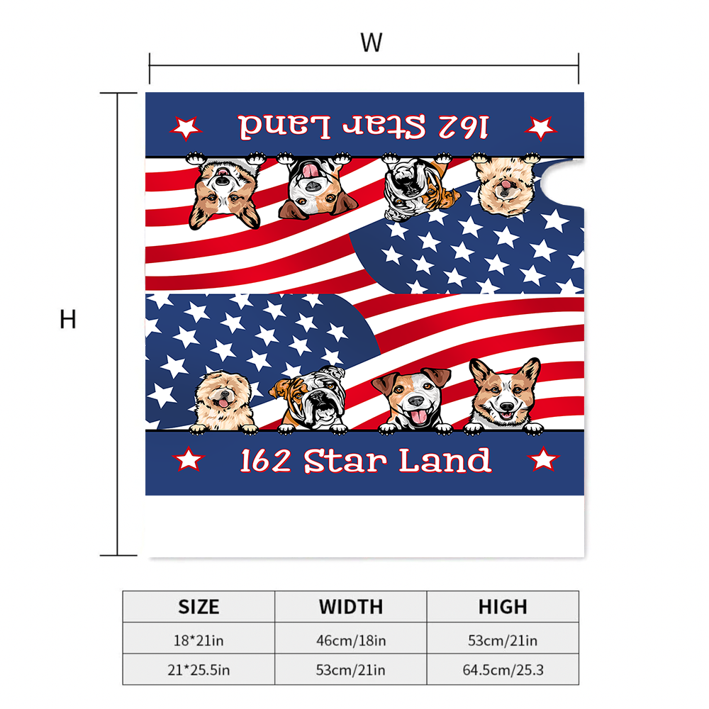 Personalized Dog Cat 4th July American Flag Mailbox Cover, Gift For Dog Cat Lovers