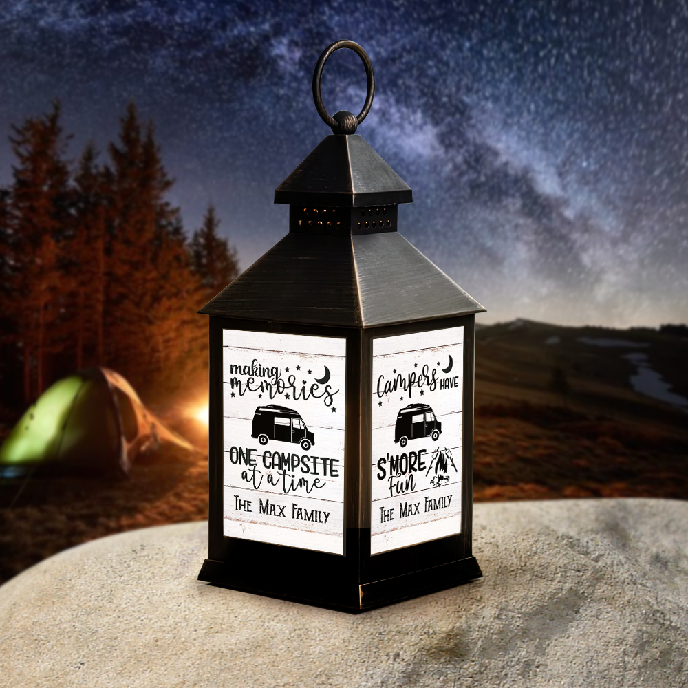 Custom Making Memories One Campsite Camping Lantern II, Gift For Camper