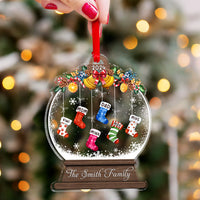 Thumbnail for Personalized Acrylic Ornament - Christmas Gift For Family - Our Cute Christmas Stockings Crystal Globe