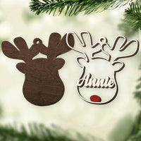 Thumbnail for Reindeer Christmas - Personalized Shaped Ornament - Christmas Gift