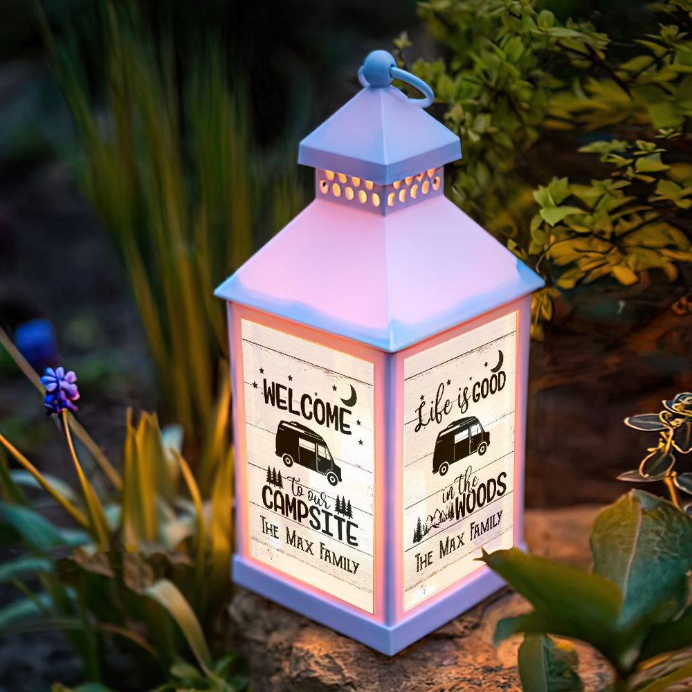 Custom Making Memories One Campsite Camping Lantern II, Gift For Camper