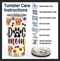 Thumbnail for Glitter Dog Mom With Photos Tumbler, Dog Lover Gift