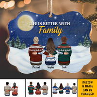 Thumbnail for Life Is Better With Brothers & Sisters Benelux Shaped Wood Christmas Ornament