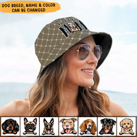 Thumbnail for Dog Mom Monogram Bucket Hat, Dog Lover Gift