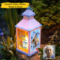 Thumbnail for Colorful Background Upload Photo God Has You In His Arms Memorial Lantern II, Memorial Gift
