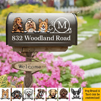 Thumbnail for Custom Family Name House Address Magnetic Mailbox Cover, Pet Lover Gift