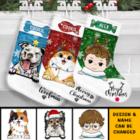 Thumbnail for Baby Gift Merry Christmas, Meowy Catmas, Merry Woofmas Stocking Gift For Dog, Cat Lovers