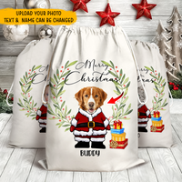 Thumbnail for Personalised Face Photo Merry Christmas Santa Family Santa Sack