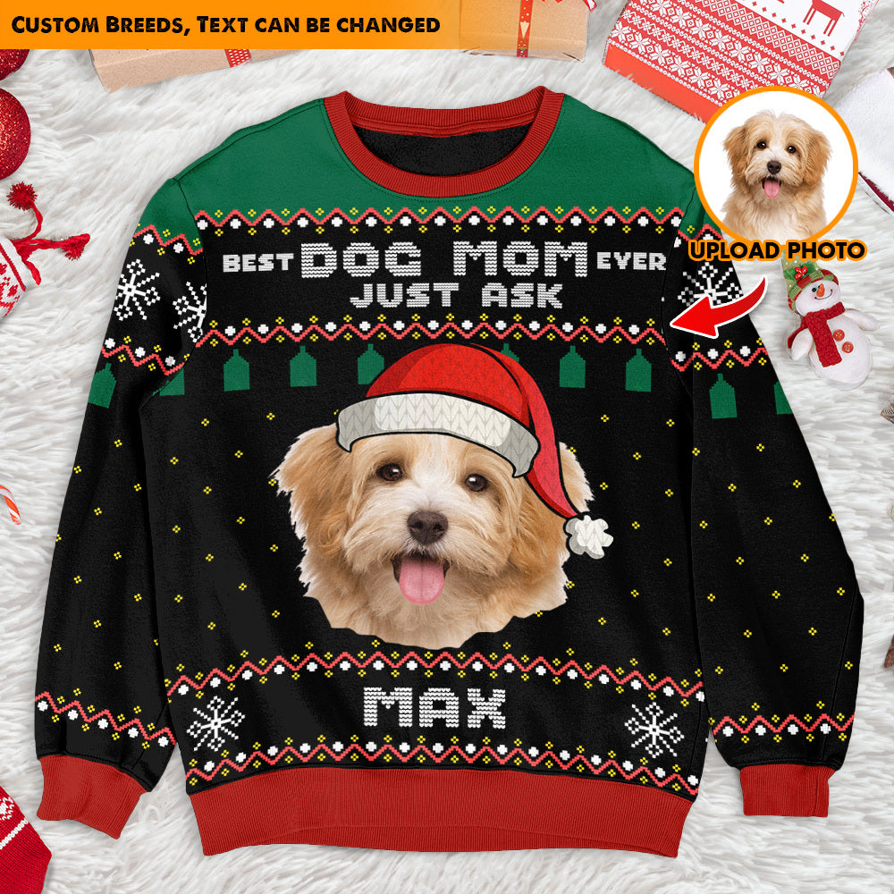 Best Dog Mom Dad Ever Ugly Christmas Sweater, Christmas Gift