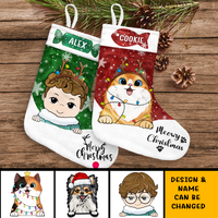 Thumbnail for Baby Gift Merry Christmas, Meowy Catmas, Merry Woofmas Stocking Gift For Dog, Cat Lovers