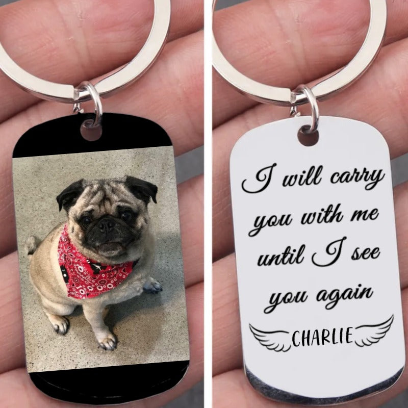 Apparel & Accessories > Handbag & Wallet Accessories > Keychains > Personalized Custom Photo Keychains-No Gift Bo