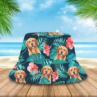 Thumbnail for Custom Pet Face Hawaiian Bucket Hat, Dog Lover Gift