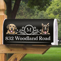 Thumbnail for Custom Family Name House Address Magnetic Mailbox Cover, Pet Lover Gift