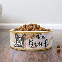 Thumbnail for Marble & Gold Glitter Ceramic Bowl: A Gift for Dog Lovers