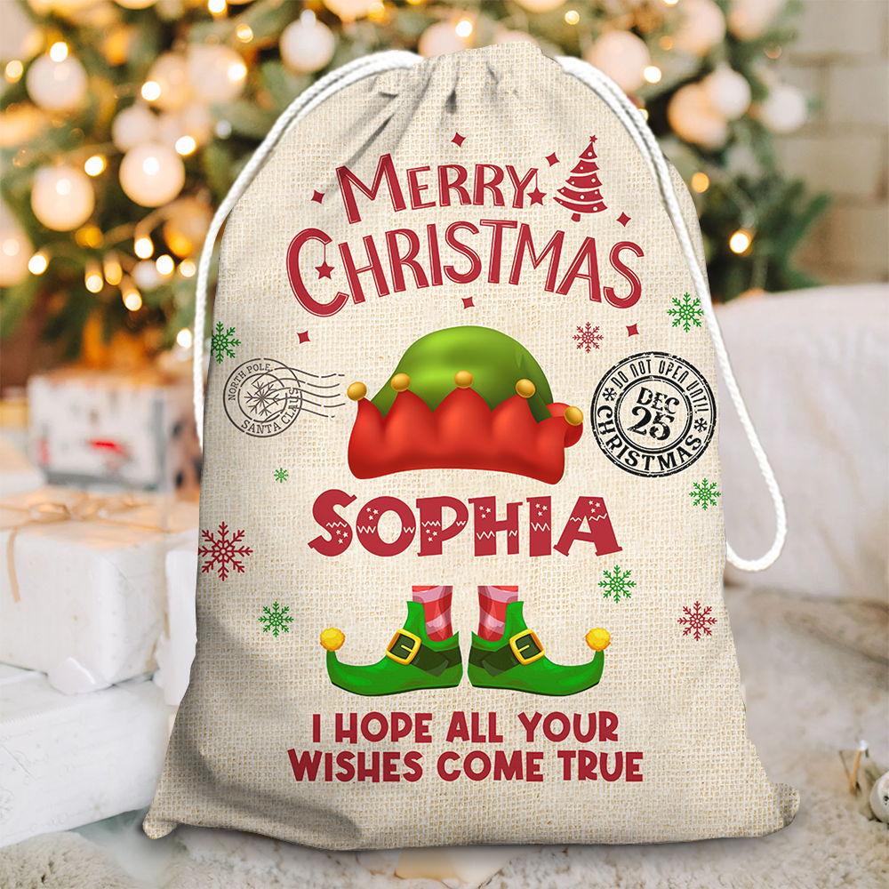 Personalized Santa Sack - Christmas Gift For Family - Christmas Costume With Name