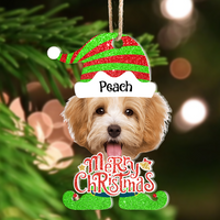 Thumbnail for Personalized Acrylic Ornament - Christmas Gift For Pet Lover - Face Photo Christmas Costumes