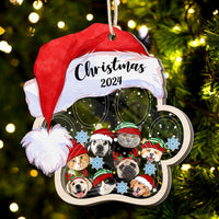 Thumbnail for Personalized Shaker Ornament - Christmas Gift For Pet Lovers - Cute Dog cat Face Photo