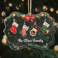 Thumbnail for Custom Christmas Stockings Hanging Family Printed Acrylic Ornament, Christmas Gift