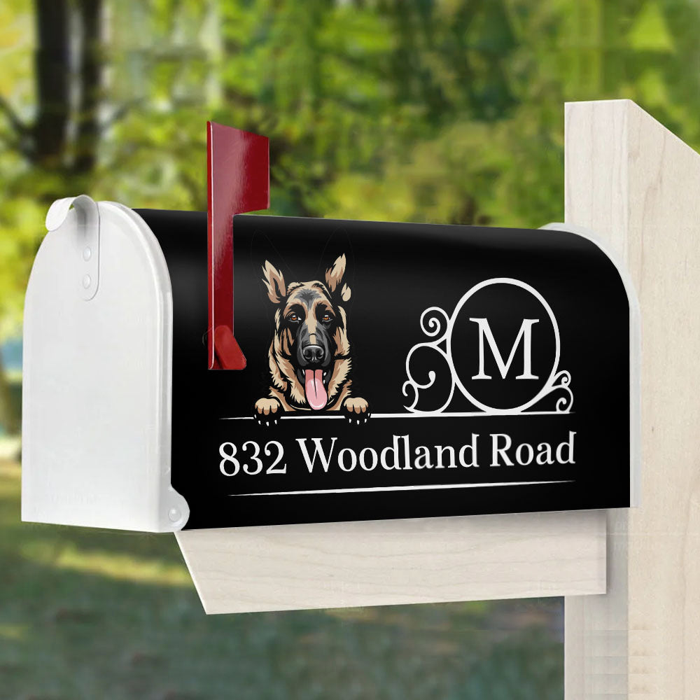 Custom Family Name House Address Magnetic Mailbox Cover, Pet Lover Gift