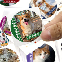 Thumbnail for Personalized Dog Photo Perforated Roll Stickers, Dog Cat Belongings Labels