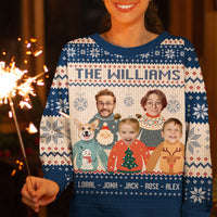 Thumbnail for Personalized Ugly Christmas Sweater - Christmas Gift For Family - Funny Family Photo