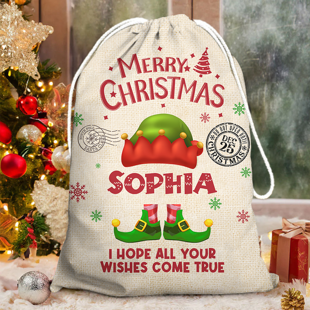 Personalized Santa Sack - Christmas Gift For Family - Christmas Costume With Name