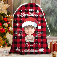 Thumbnail for Personalized Santa Sack - Christmas Gift For Family - Merry Christmas Funny Face Photo