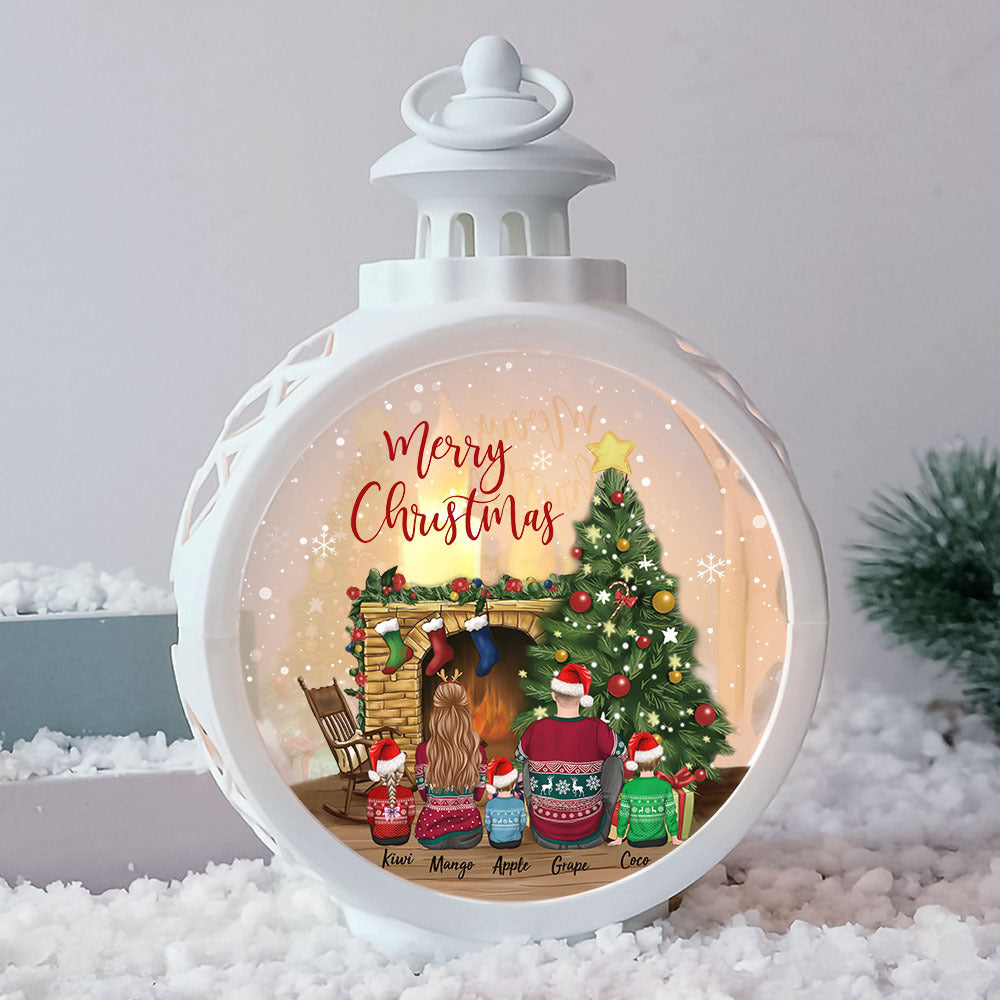 Custom Family Christmas LED Light Ornament, Christmas Gift