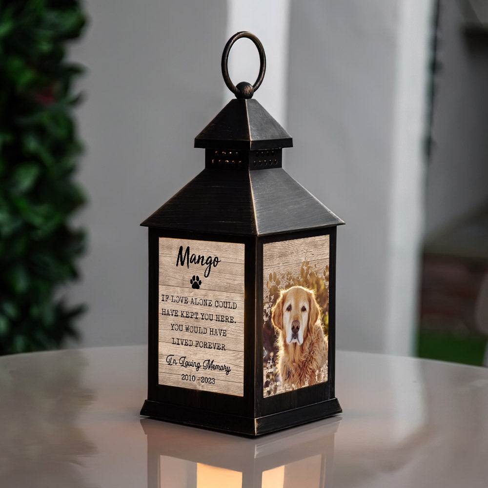 If Love Alone Could Have Kept You Pet Memorial Lantern II, Memorial Gift