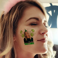 Thumbnail for Personalized Happy Birthday Photo Glitter Party Tattoos, B-day Party Supply