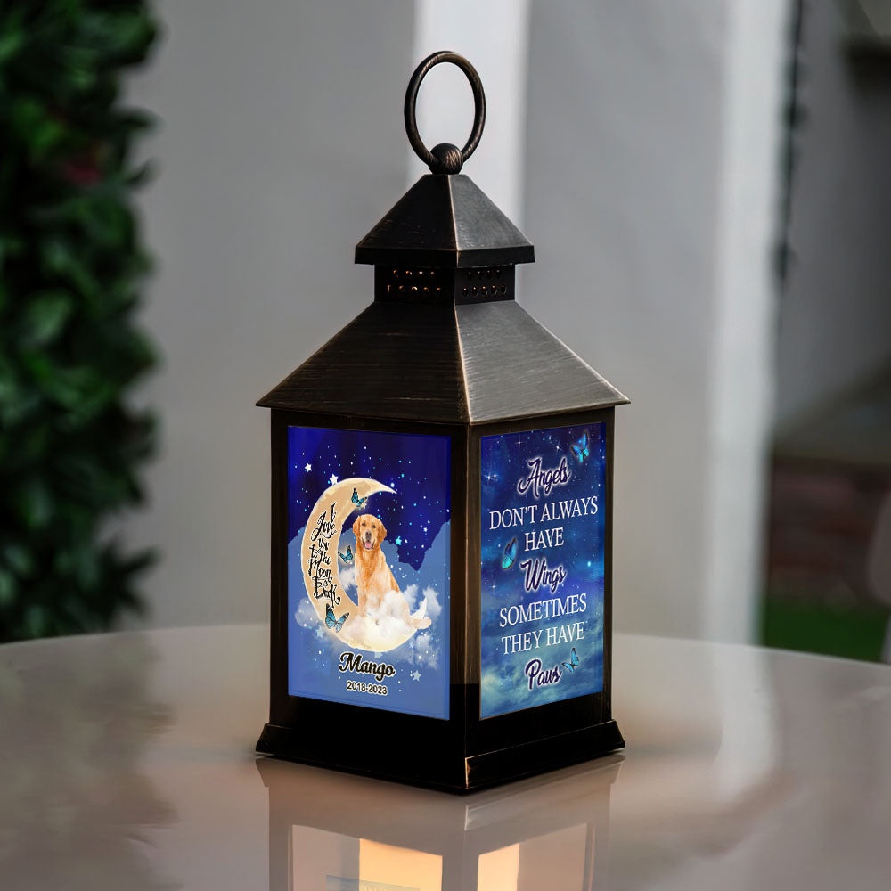 Custom Dog Photo Dont cry for me Memorial Lantern II, Pet Memorial Gift