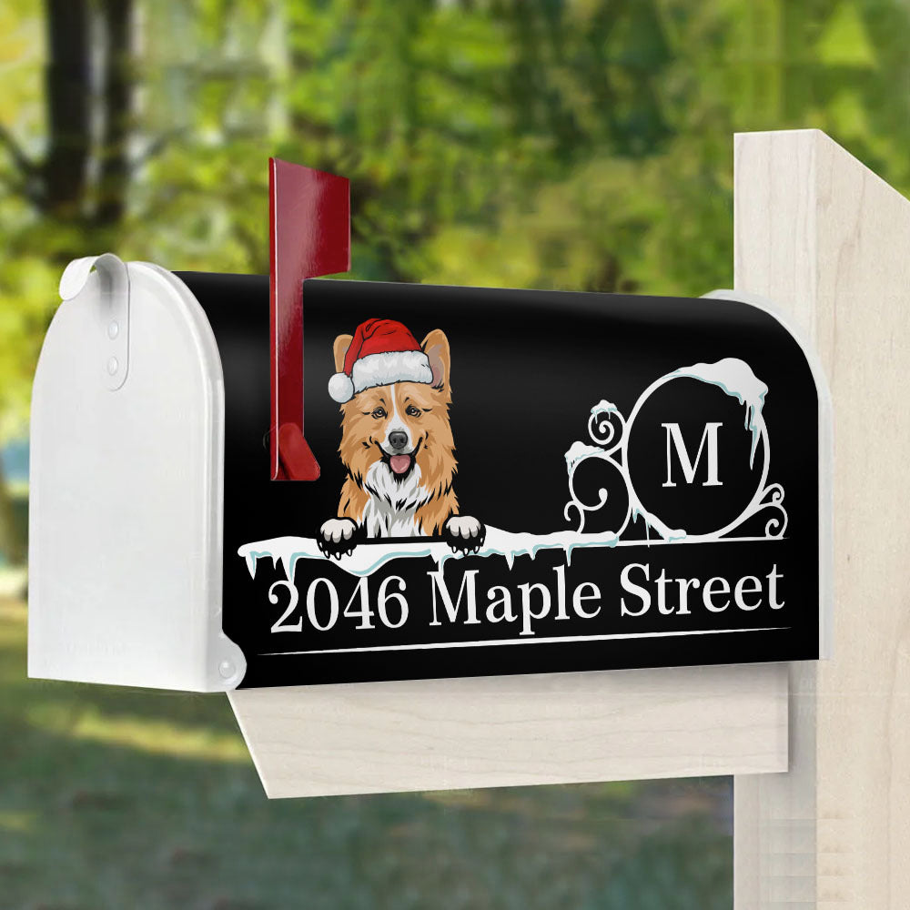 Personalized Mailbox Cover - Christmas Gift For Pet Lover - Address With Dog Cat