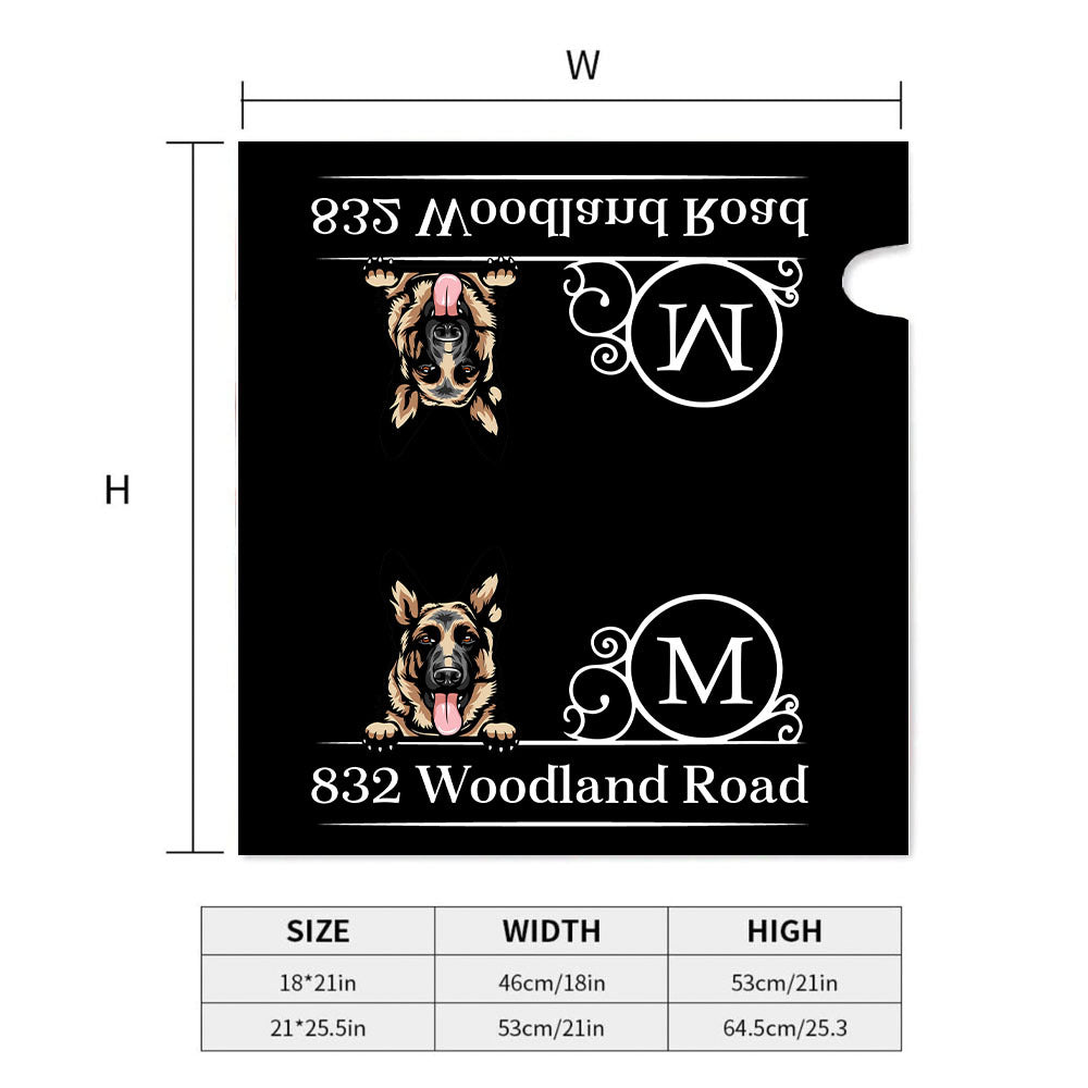 Custom Family Name House Address Magnetic Mailbox Cover, Pet Lover Gift