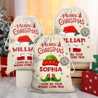 Thumbnail for Personalized Santa Sack - Christmas Gift For Family - Christmas Costume With Name