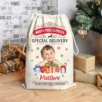 Thumbnail for Personalized Christmas Bag - Christmas Gift For Family - Vintage Style With Photo