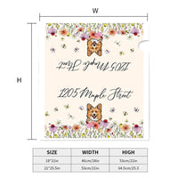 Thumbnail for Custom Flowers Dog Cat Address Mailbox Cover, Dog Lover Gift