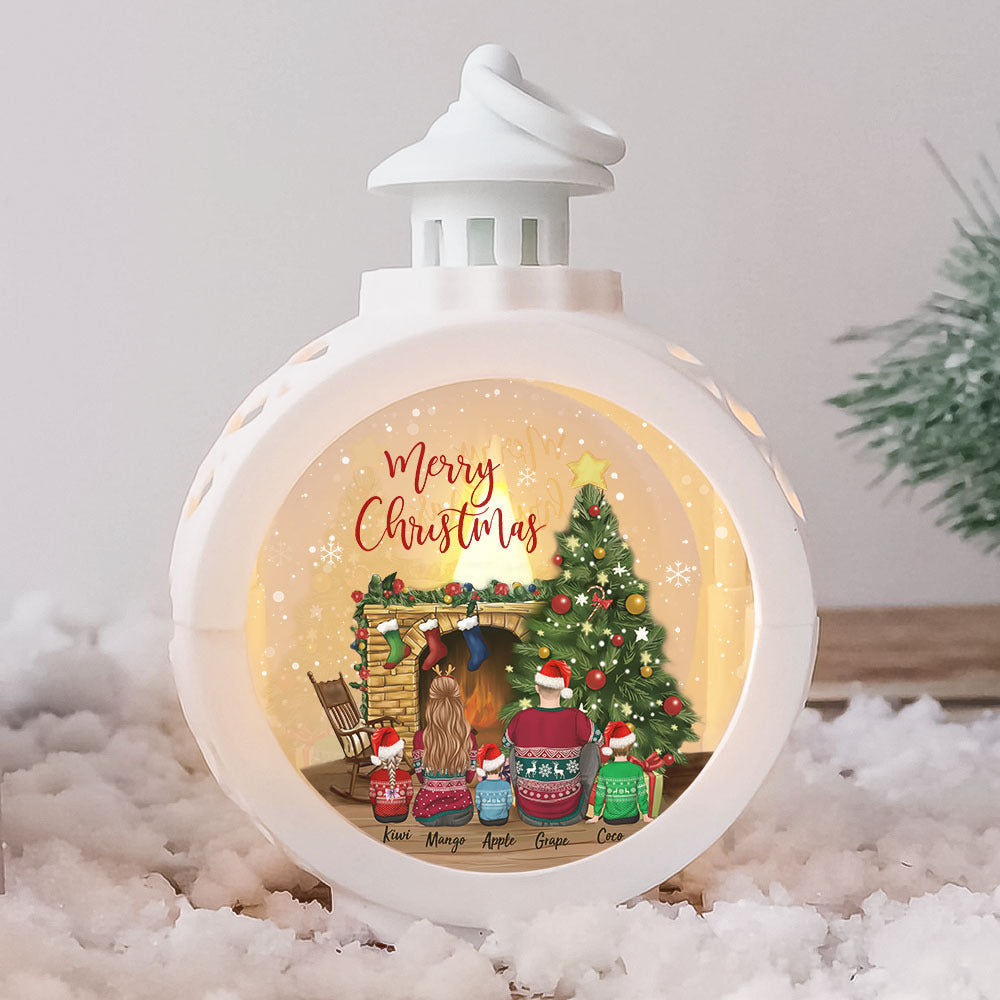 Custom Family Christmas LED Light Ornament, Christmas Gift