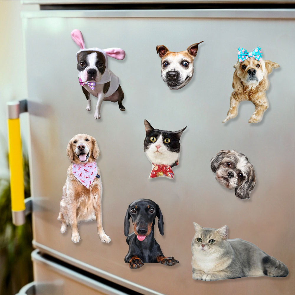 Custom Photo Pet Magnets, Fridge Magnet, Gift for Pet Lovers