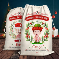 Thumbnail for Personalized Santa Sack - Christmas Gift For Family - Holly Christmas Costume Face Photo