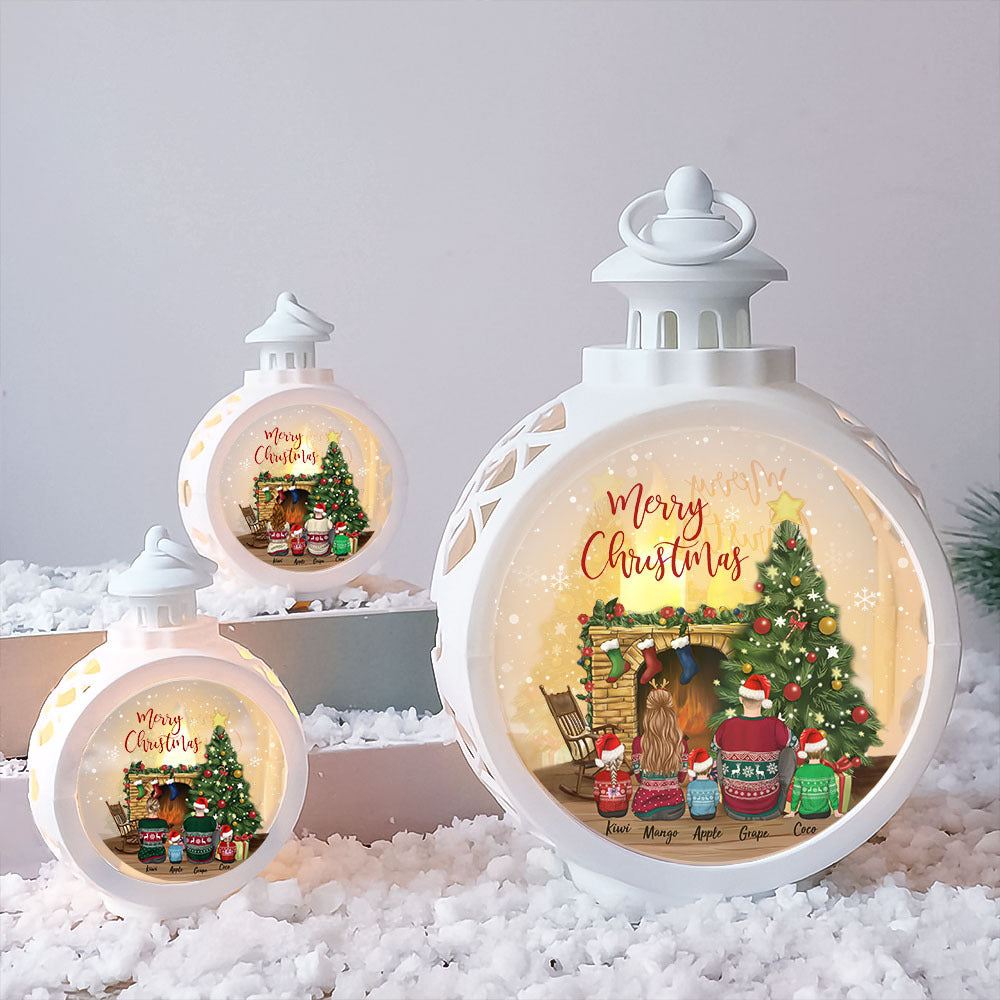 Custom Family Christmas LED Light Ornament, Christmas Gift